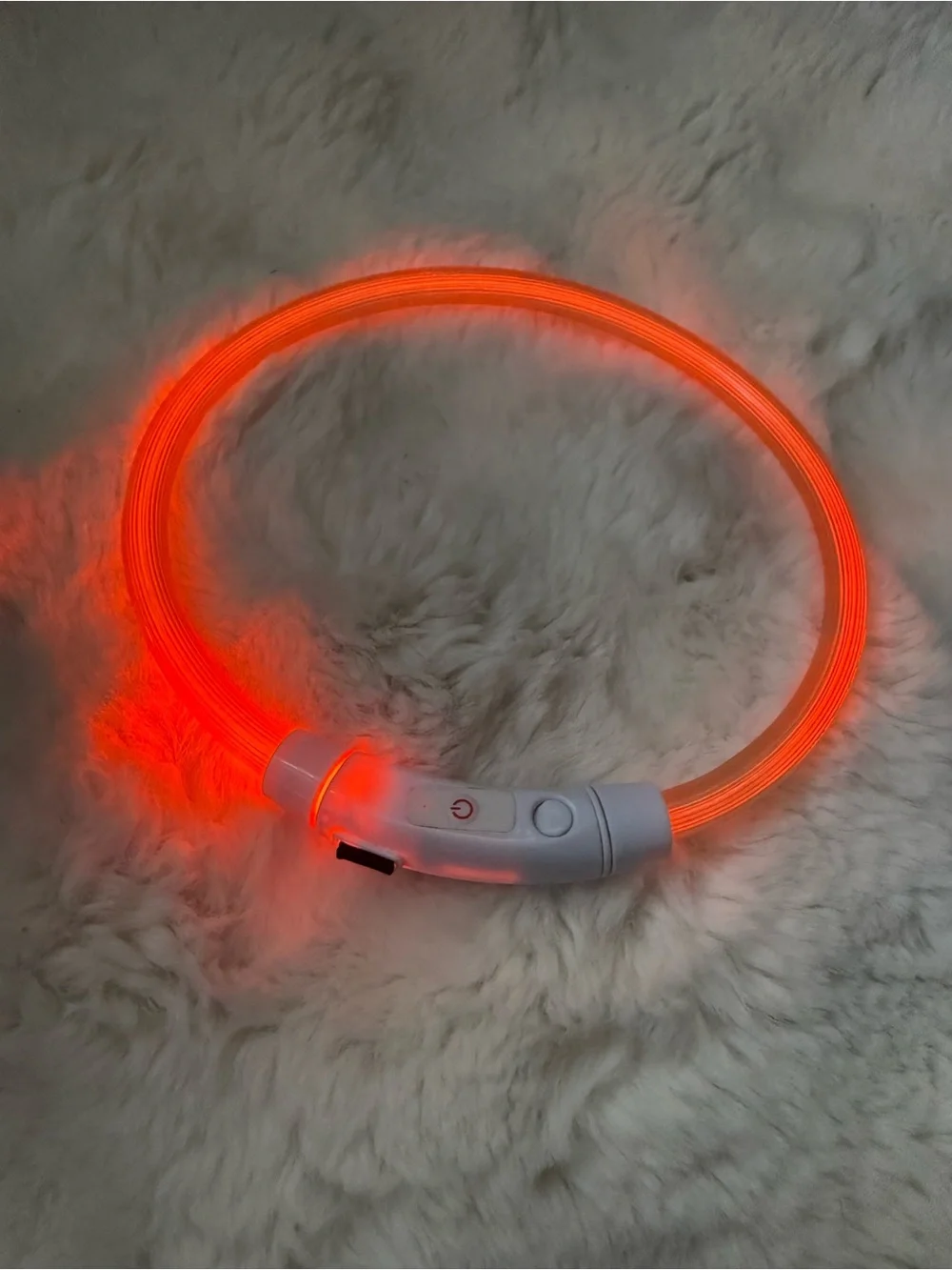 Rechargeable LED Safety Collar - Brown